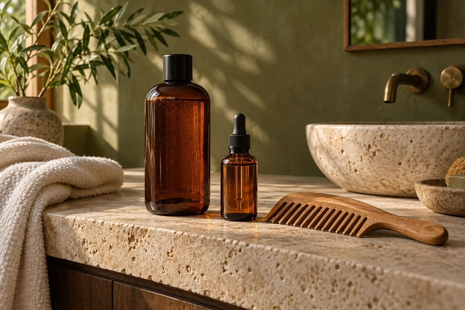 Personal care products in natural light
